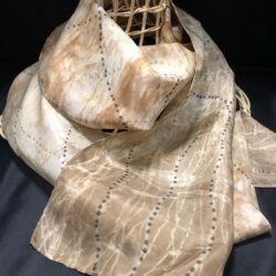 silk scarf natural dyed